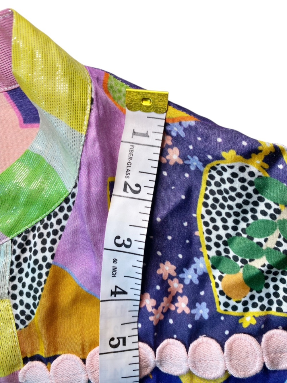 Celia B Vibrant Abstract Print Tiered
Button Down Maxi Dress - Scallop Trim - Picture 14 of 16